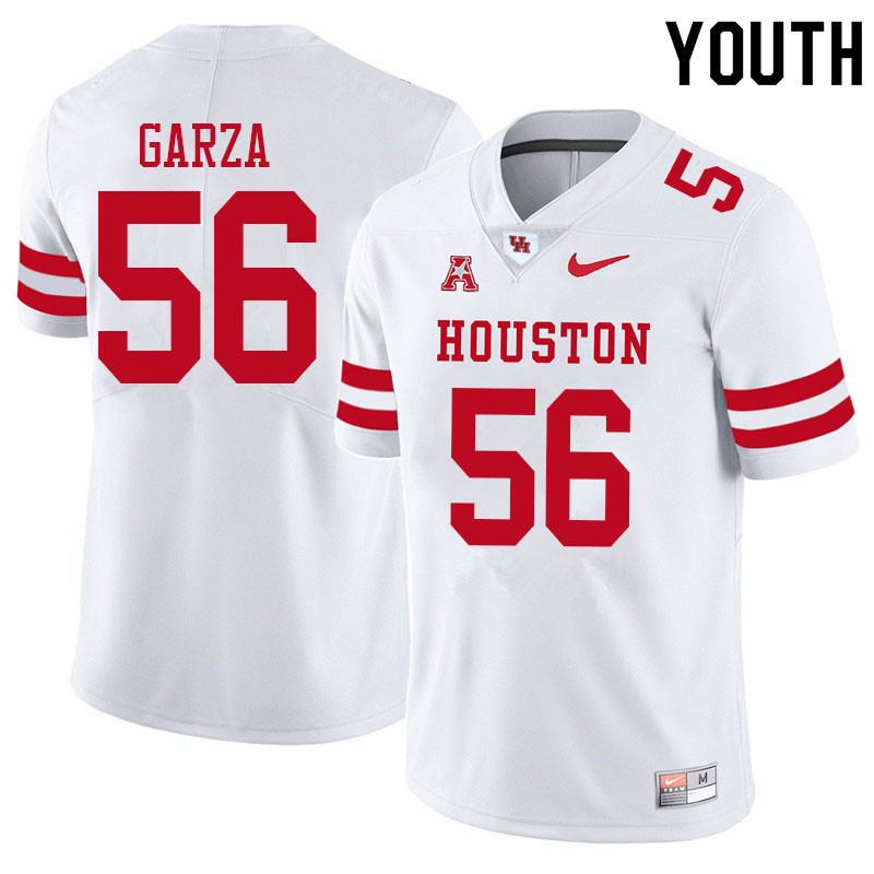 Youth #56 Jacob Garza Houston Cougars College Football Jerseys Sale-White - Click Image to Close